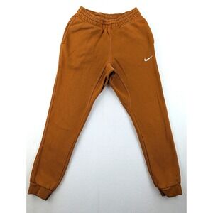 Nike Fleece Joggers Mens Small Burnt Orange Rust Sweatpants Jogger Pants